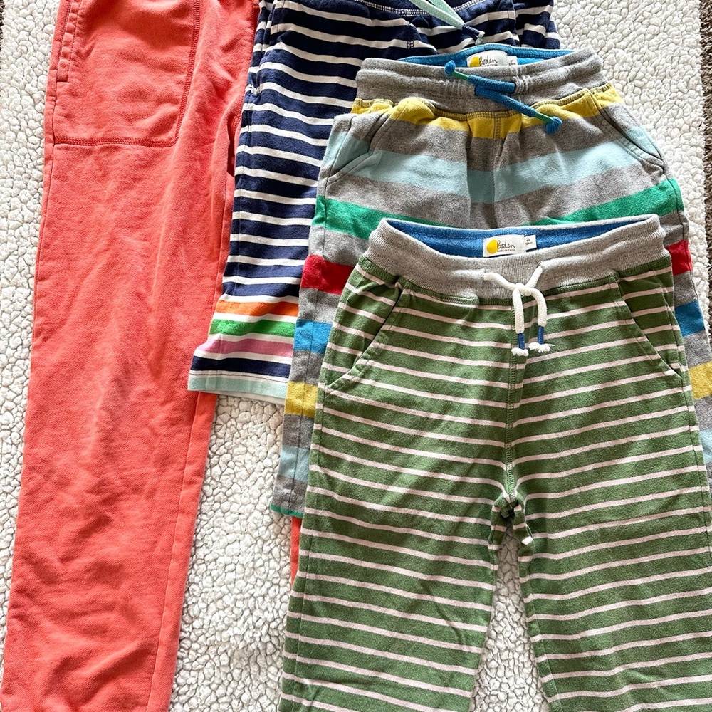Boden Kids Sweatpants & Joggers - Coral, Navy, Green Stripes